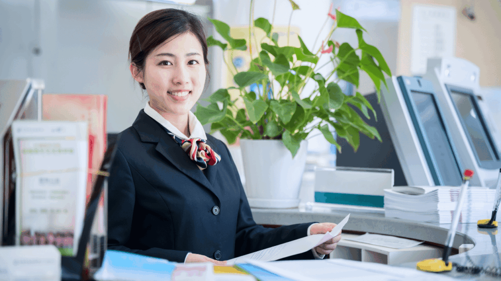 銀行員の女性
