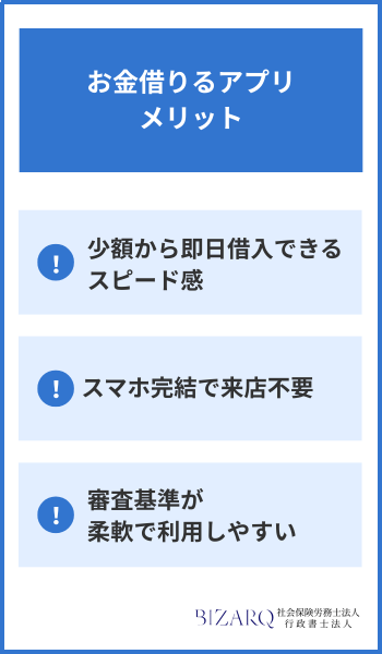 お金借りるアプリ メリット