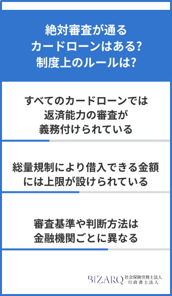 絶対審査が通るカードローンはある?制度上のルールは?