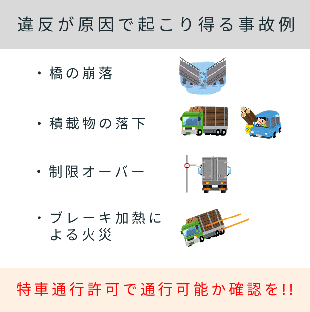 特車許可違反が原因の事故例