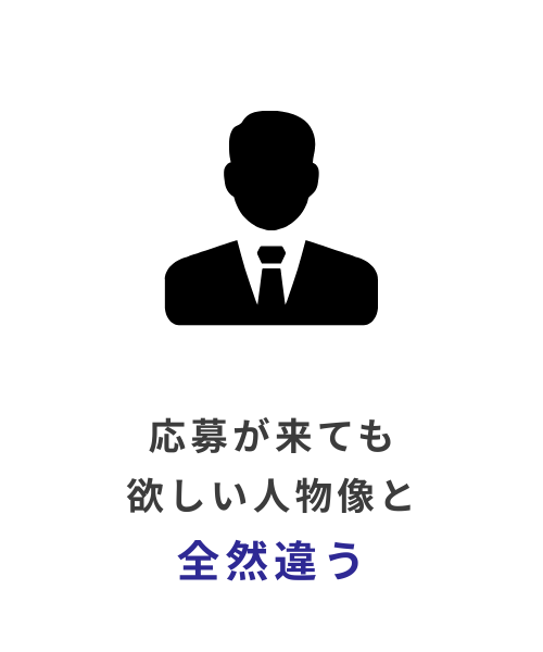 応募が来ても欲しい人物像と違う